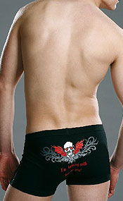 Bokserki Cornette Tattoo Skull Winged