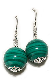 Kolczyki Milla Malachit 01