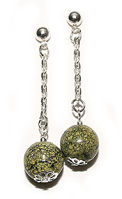 Kolczyki Milla Serpentynit 07